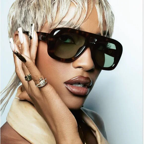 dezi | pusha | oversized aviator sunglasses | tortoise | woman owned - Picture 5 of 8